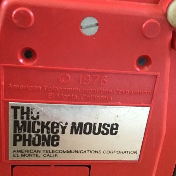 WORKING 1976 Mickey Mouse Vintage Phone Rotary Dial Walt Disney - Picture 5 of 16